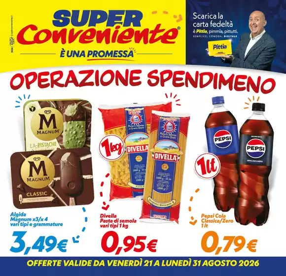 Volantino SuperConveniente a Ostuni | Operazione spendimeno | 2026-08-21T00:00:00.000Z - 2026-08-31T00:00:00.000Z
