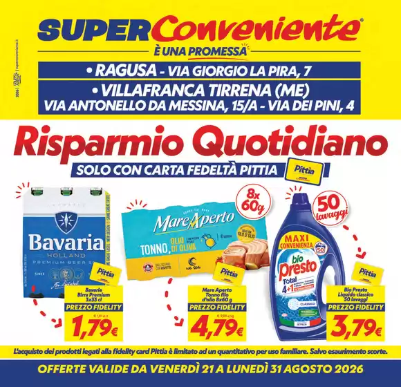 Volantino SuperConveniente a Ostuni | Risparmio Quotidiano | 2026-08-21T00:00:00.000Z - 2026-08-31T00:00:00.000Z