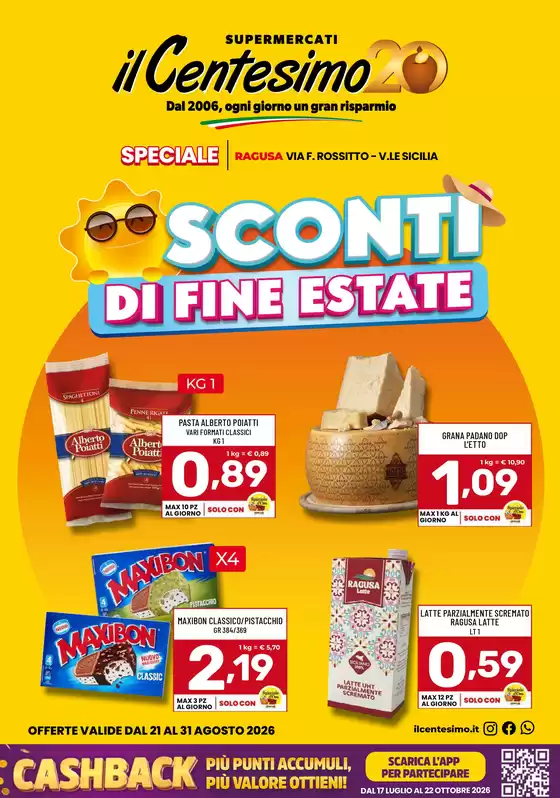 Volantino Il Centesimo a Ragusa | Sconti di fine estate | 2026-08-21T00:00:00.000Z - 2026-08-31T00:00:00.000Z