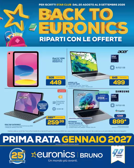 Volantino Euronics a Gorgonzola | Back to Euronics | 2026-08-20T00:00:00.000Z - 2026-09-09T00:00:00.000Z