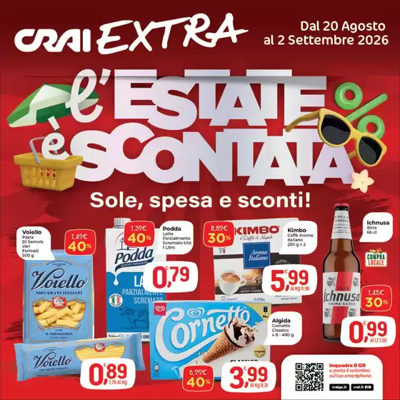 Volantino Crai a Bauladu | L'estate e scontata | 2026-08-20T00:00:00.000Z - 2026-09-02T00:00:00.000Z