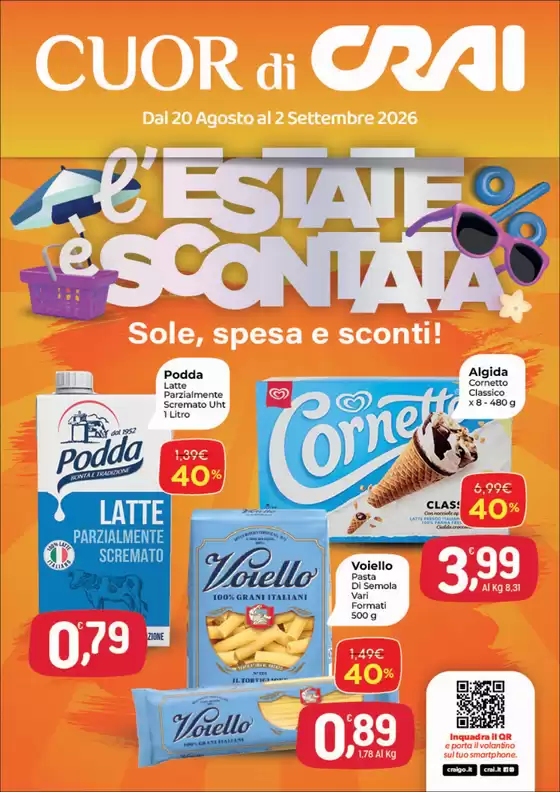 Volantino Crai a Cagliari | L'estate e scontata | 2026-08-20T00:00:00.000Z - 2026-09-02T00:00:00.000Z