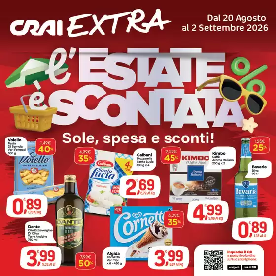 Volantino Crai a Montecassiano | L'estate e scontata | 2026-08-20T00:00:00.000Z - 2026-09-02T00:00:00.000Z
