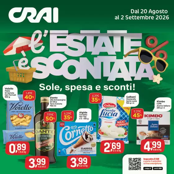 Volantino Crai a Castelfranco Veneto | L'estate e scontata | 2026-08-20T00:00:00.000Z - 2026-09-02T00:00:00.000Z