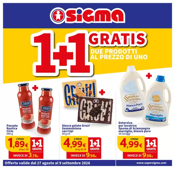 Volantino Sigma a Ulassai | 1+1 Gratis | 2026-08-27T00:00:00.000Z - 2026-09-09T00:00:00.000Z