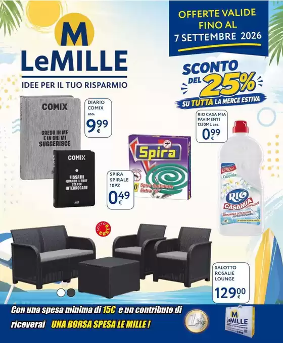 Volantino Le Mille | Sconto del 25% | 2026-08-20T00:00:00.000Z - 2026-09-07T00:00:00.000Z