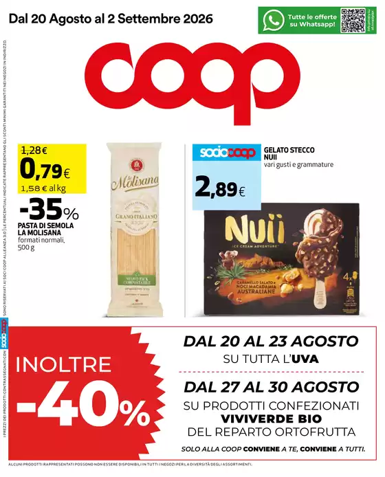 Volantino Coop a Castilenti | Convenienza | 2026-08-20T00:00:00.000Z - 2026-09-02T00:00:00.000Z