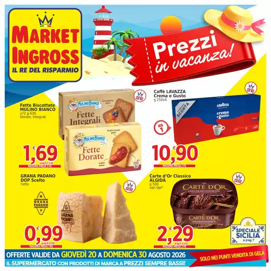 Volantino Market Ingross | Prezzi in vacanza! | 2026-08-20T00:00:00.000Z - 2026-08-30T00:00:00.000Z