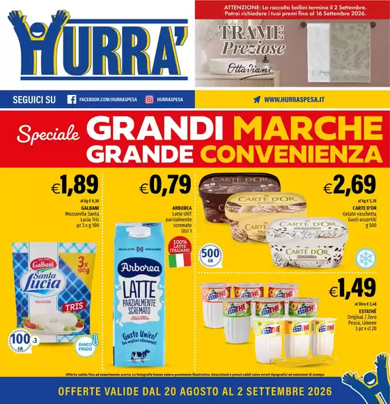 Volantino Hurrà Discount a Salizzole | Grandi marche grande covenienza | 2026-08-20T00:00:00.000Z - 2026-09-02T00:00:00.000Z
