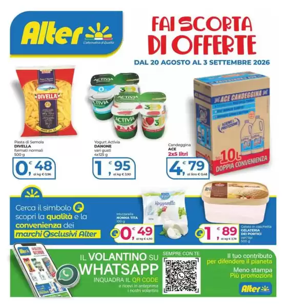 Volantino Alter Discount a Salizzole | Fai scorta di offerte | 2026-08-20T00:00:00.000Z - 2026-09-03T00:00:00.000Z