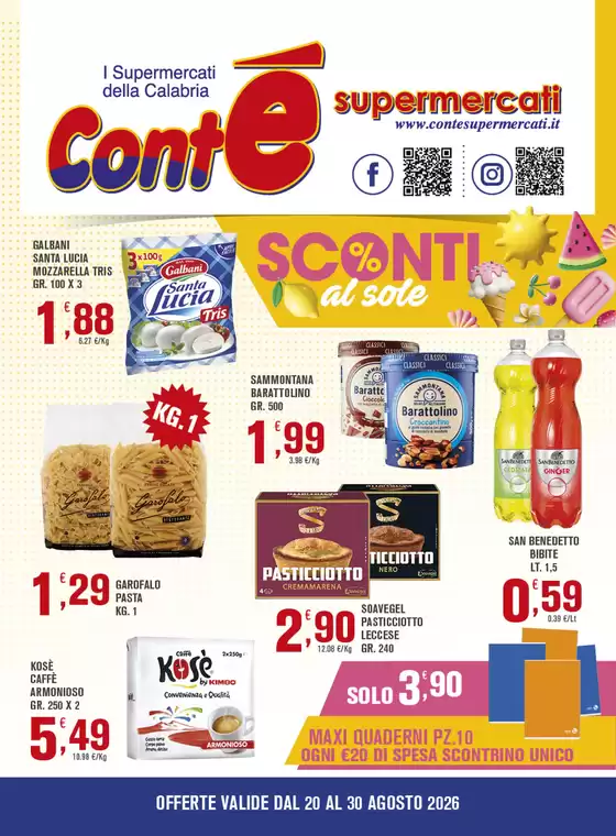 Volantino Contè a Genova | Sconti al sole | 2026-08-20T00:00:00.000Z - 2026-08-30T00:00:00.000Z