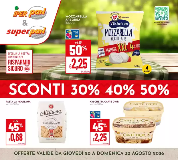 Volantino Superpan a Genova | Sconti 30%40%50% | 2026-08-20T00:00:00.000Z - 2026-08-30T00:00:00.000Z