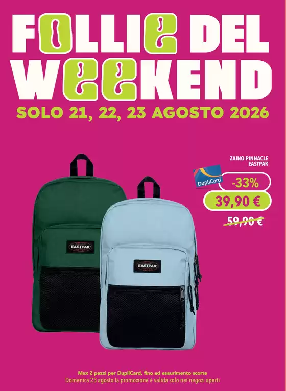 Volantino Orvea | Follie del weekend | 2026-08-21T00:00:00.000Z - 2026-08-23T00:00:00.000Z