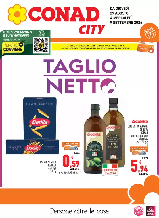 Volantino Conad City | TAGLIO NETTO | 2026-08-27T00:00:00.000Z - 2026-09-09T00:00:00.000Z