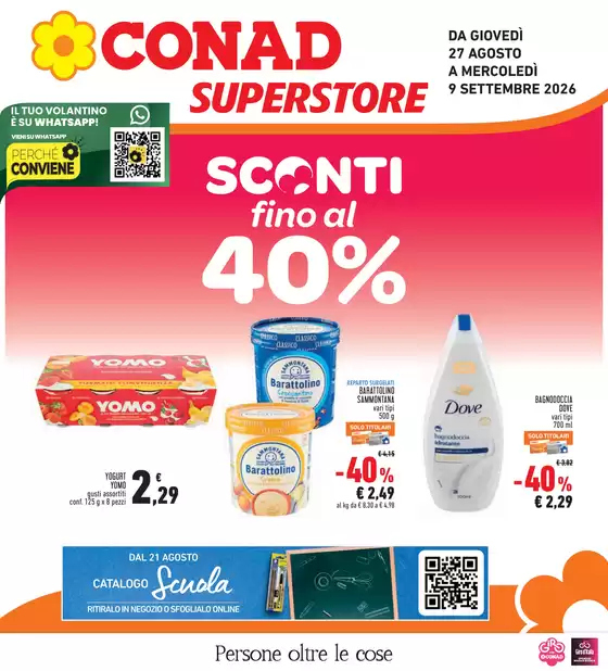 Volantino Conad Superstore | SCONTI FINO AL 40% | 2026-08-27T00:00:00.000Z - 2026-09-09T00:00:00.000Z
