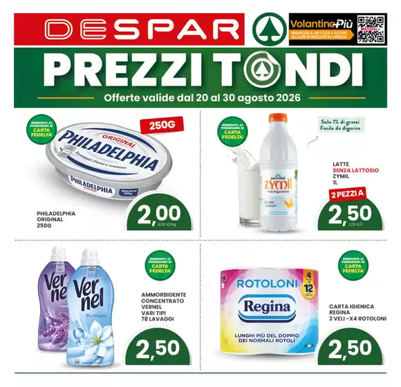 Volantino Despar a Bitonto | Prezzi tondi | 2026-08-20T00:00:00.000Z - 2026-08-30T00:00:00.000Z