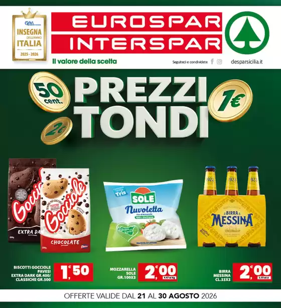 Volantino Despar a Mazzarrone | Prezzi tondi | 2026-08-21T00:00:00.000Z - 2026-08-30T00:00:00.000Z