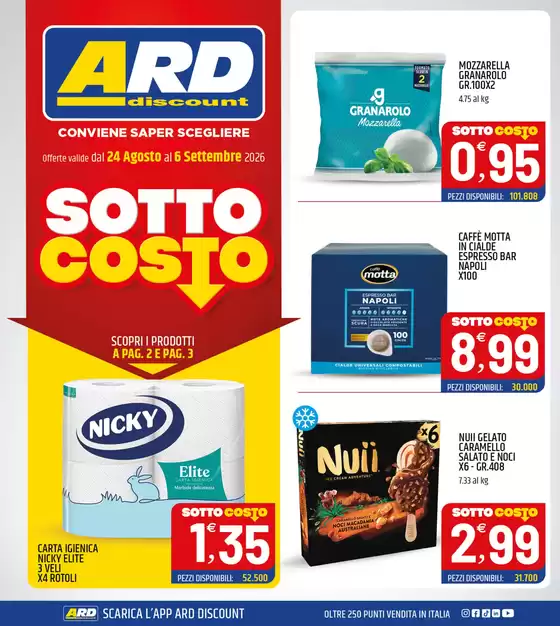 Volantino ARD Discount a | Sottocosto | 2026-08-24T00:00:00.000Z - 2026-09-06T00:00:00.000Z