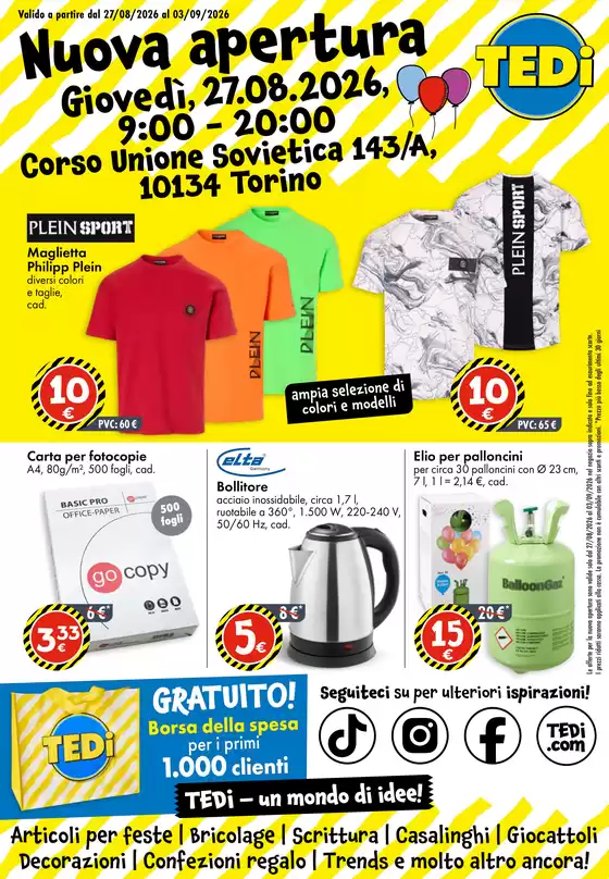 Volantino Tedi a Paulilatino | Nueva apertura | 2026-08-23T00:00:00.000Z - 2026-08-29T00:00:00.000Z