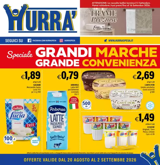 Volantino Hurrà Discount a Villamagna | Grandi marche grande convenienza | 2026-08-21T00:00:00.000Z - 2026-09-02T00:00:00.000Z