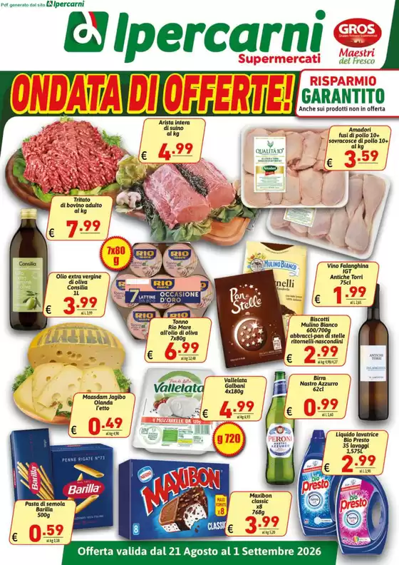 Volantino Ipercarni a Saludecio | Ondata di offerte! | 2026-08-21T00:00:00.000Z - 2026-09-01T00:00:00.000Z