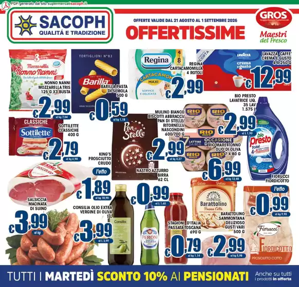 Volantino Sacoph | Offertissime | 2026-08-21T00:00:00.000Z - 2026-09-01T00:00:00.000Z