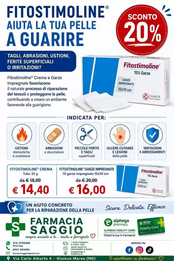 Volantino Farmacia Saggio a Narni | Sconto 20% | 2026-08-21T00:00:00.000Z - 2026-08-31T00:00:00.000Z