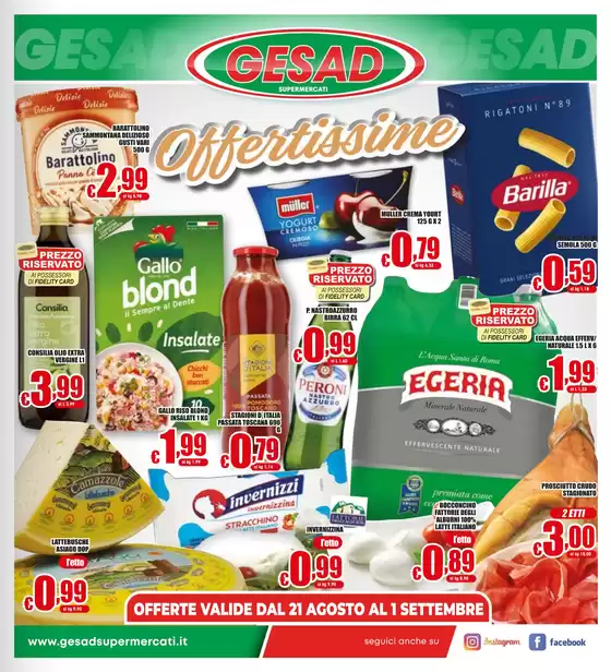 Volantino Gesad Supermercati | Offertissime | 2026-08-21T00:00:00.000Z - 2026-09-01T00:00:00.000Z