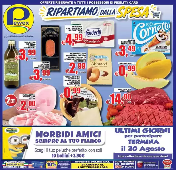 Volantino Pewex | Ripartiamo dalla spesa | 2026-08-21T00:00:00.000Z - 2026-09-01T00:00:00.000Z