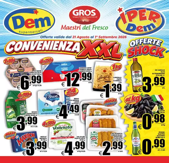 Volantino Dem | Convenienza XXL | 2026-08-21T00:00:00.000Z - 2026-09-01T00:00:00.000Z