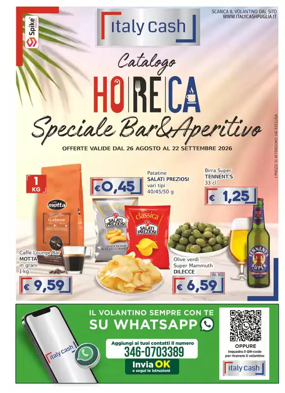 Volantino Italy Cash Puglia | Catalogo Horeca | 2026-08-26T00:00:00.000Z - 2026-09-22T00:00:00.000Z