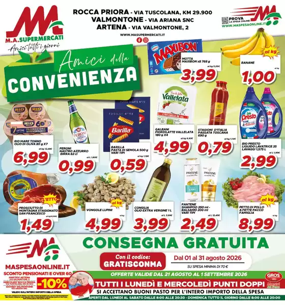 Volantino MA Supermercati a | Amici della convenienza | 2026-08-21T00:00:00.000Z - 2026-09-01T00:00:00.000Z