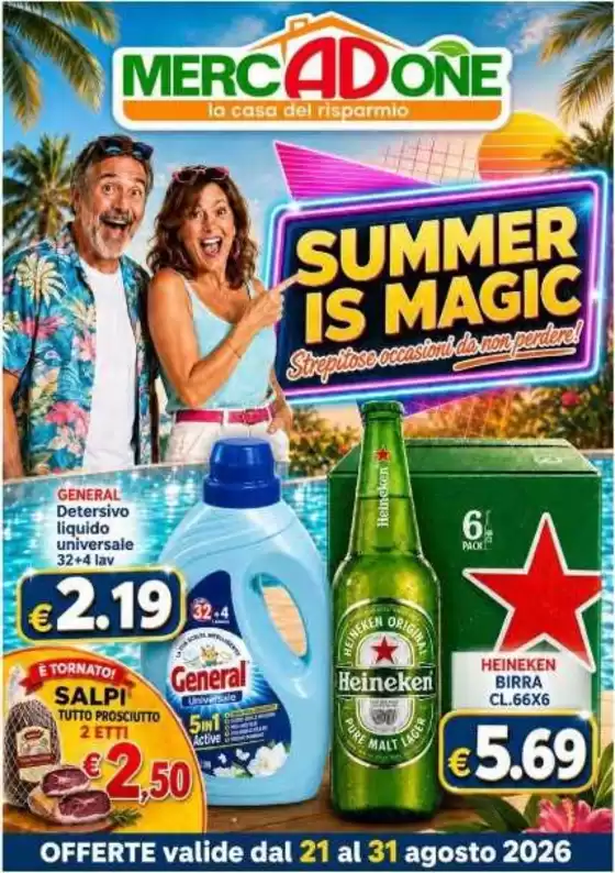Volantino MercADone | Summer is magic | 2026-08-21T00:00:00.000Z - 2026-08-31T00:00:00.000Z