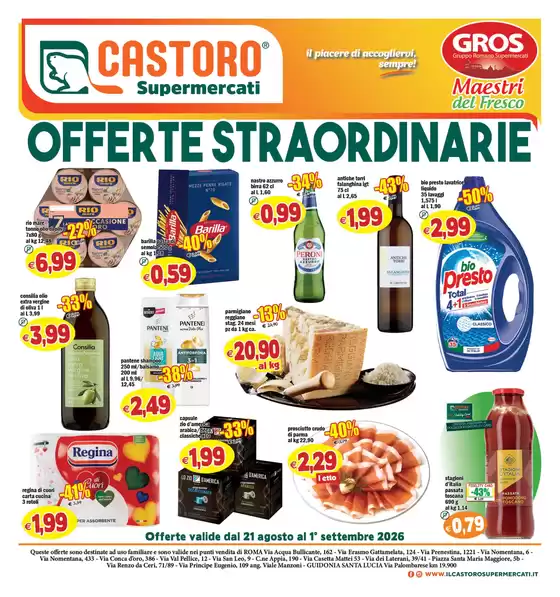 Volantino Il Castoro a Cusano Milanino | Offerte straordinarie | 2026-08-21T00:00:00.000Z - 2026-09-01T00:00:00.000Z