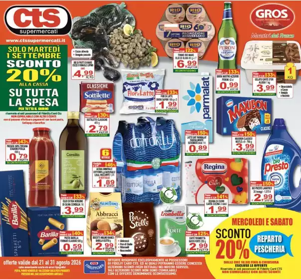 Volantino CTS Supermercati | Offerte | 2026-08-21T00:00:00.000Z - 2026-08-31T00:00:00.000Z