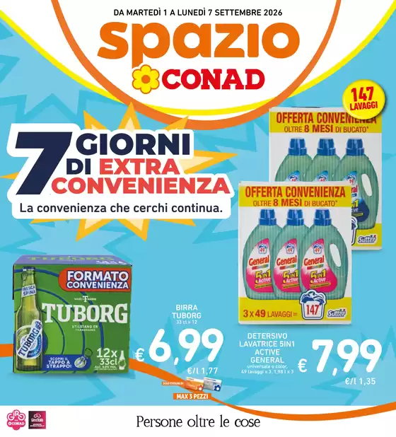 Volantino Spazio Conad | 7 giorni di extra convenienza | 2026-08-25T00:00:00.000Z - 2026-09-07T00:00:00.000Z
