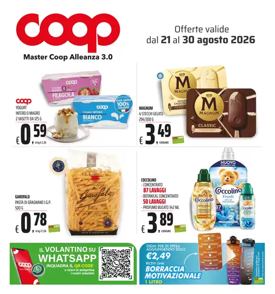 Volantino Coop | Offerte valide dal 21 al 30 agosto 2026 | 2026-08-21T00:00:00.000Z - 2026-08-30T00:00:00.000Z