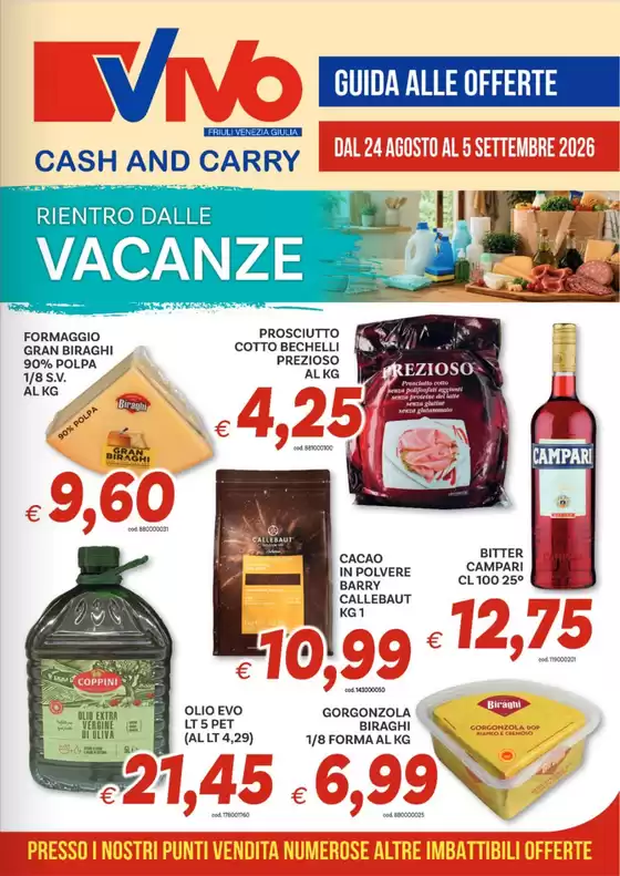 Volantino Vivo Supermercati | Rientro dalle vacanze | 2026-08-24T00:00:00.000Z - 2026-09-05T00:00:00.000Z