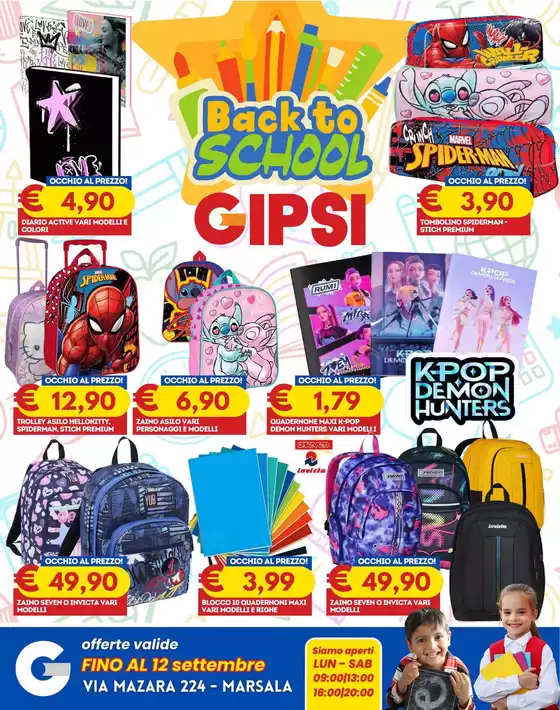 Volantino Gipsi | Back to school | 2026-08-22T00:00:00.000Z - 2026-09-12T00:00:00.000Z