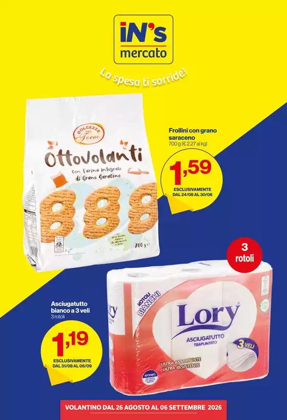 Volantino IN'S a Sestriere | La spesa ti sorride! | 2026-08-26T00:00:00.000Z - 2026-09-06T00:00:00.000Z