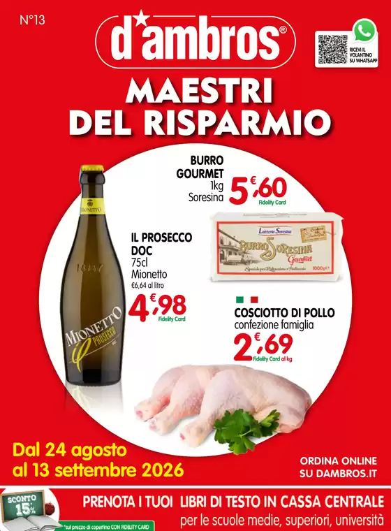 Volantino D'Ambros | Maestri del risparmio | 2026-08-24T00:00:00.000Z - 2026-09-13T00:00:00.000Z