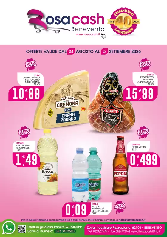 Volantino Rosa Cash | Offerte Valide dal 24 agosto al 5 settembre 2026 | 2026-08-24T00:00:00.000Z - 2026-09-05T00:00:00.000Z