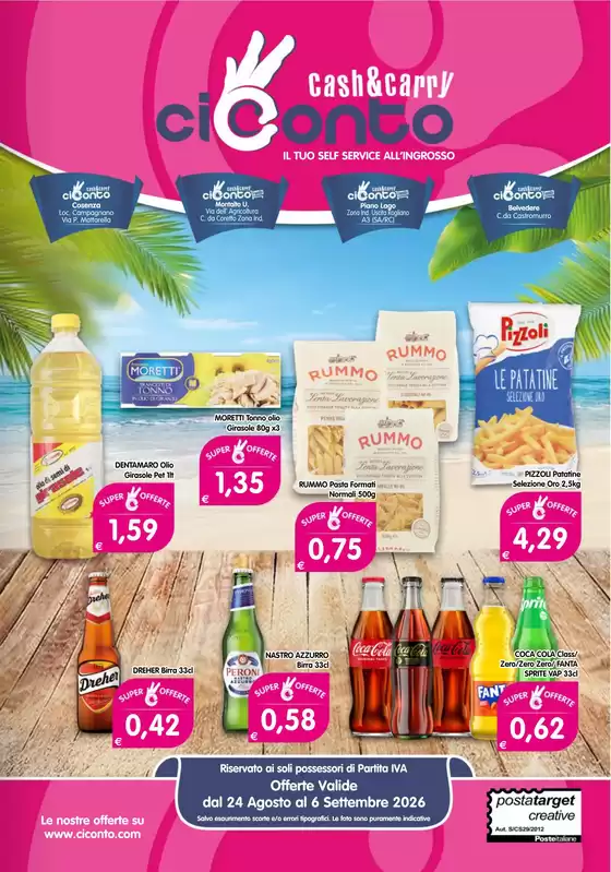 Volantino CiConto | Offerte CiConto | 2026-08-24T00:00:00.000Z - 2026-09-06T00:00:00.000Z