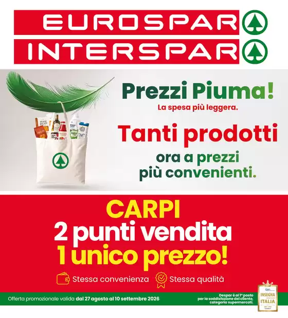 Volantino Eurospar | Sconti dal 20 al 50 | 2026-08-27T00:00:00.000Z - 2026-09-10T00:00:00.000Z