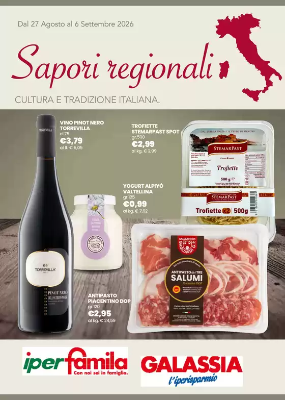 Volantino Iperfamila a Sant'Angelo Lodigiano | IPERFAMILA sapori regionali 27 agosto 6 settembre | 2026-08-27T00:00:00.000Z - 2026-09-06T00:00:00.000Z