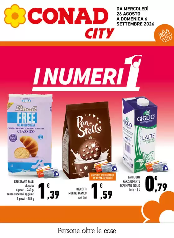 Volantino Conad City a Borgocarbonara | I Numeri 1 | 2026-08-26T00:00:00.000Z - 2026-09-06T00:00:00.000Z