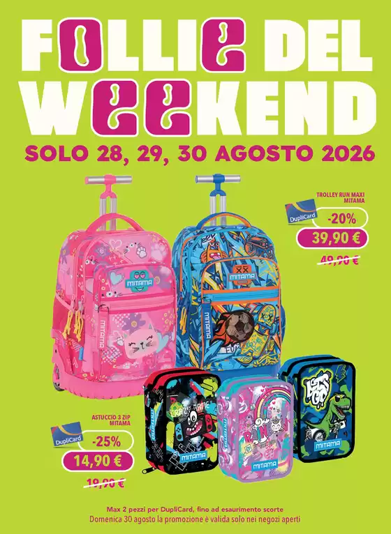 Volantino Orvea a Lusigliè | Follie del weekend | 2026-08-28T00:00:00.000Z - 2026-08-30T00:00:00.000Z