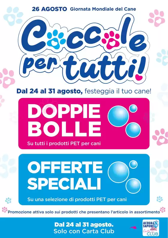 Volantino Acqua & Sapone a Macerata | Coccole per tutti! | 2026-08-24T00:00:00.000Z - 2026-08-31T00:00:00.000Z