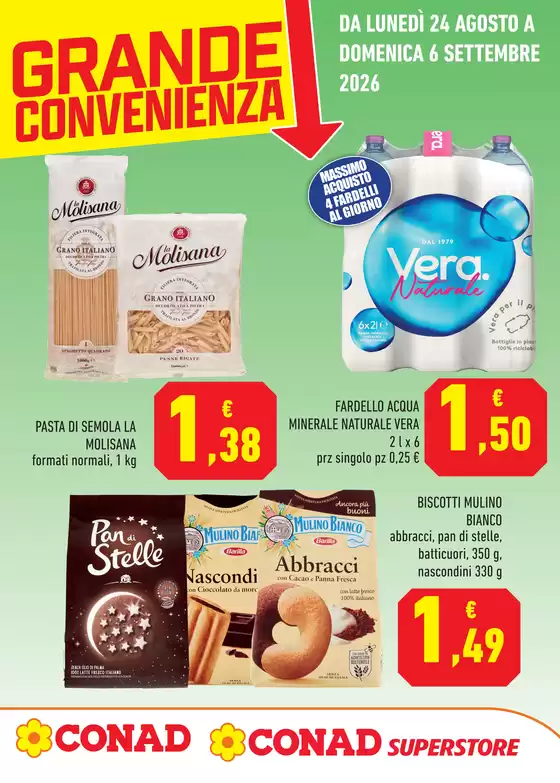 Volantino Conad Superstore | GRANDE CONVENIENZA | 2026-08-24T00:00:00.000Z - 2026-09-06T00:00:00.000Z