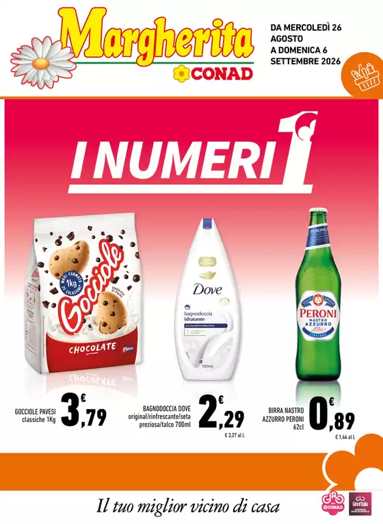 Volantino Margherita Conad a Porto D'Ascoli | Numeri 1 | 2026-08-26T00:00:00.000Z - 2026-09-06T00:00:00.000Z